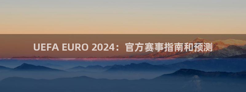 欧洲杯投注在哪找网址|UEFA EURO 2024：官方赛事指南和预测